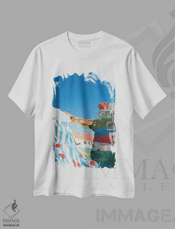 تیشرت سفید طرح دار عشق کوه نجات، مدیوم اثر بثانی یانگ | immage.ir