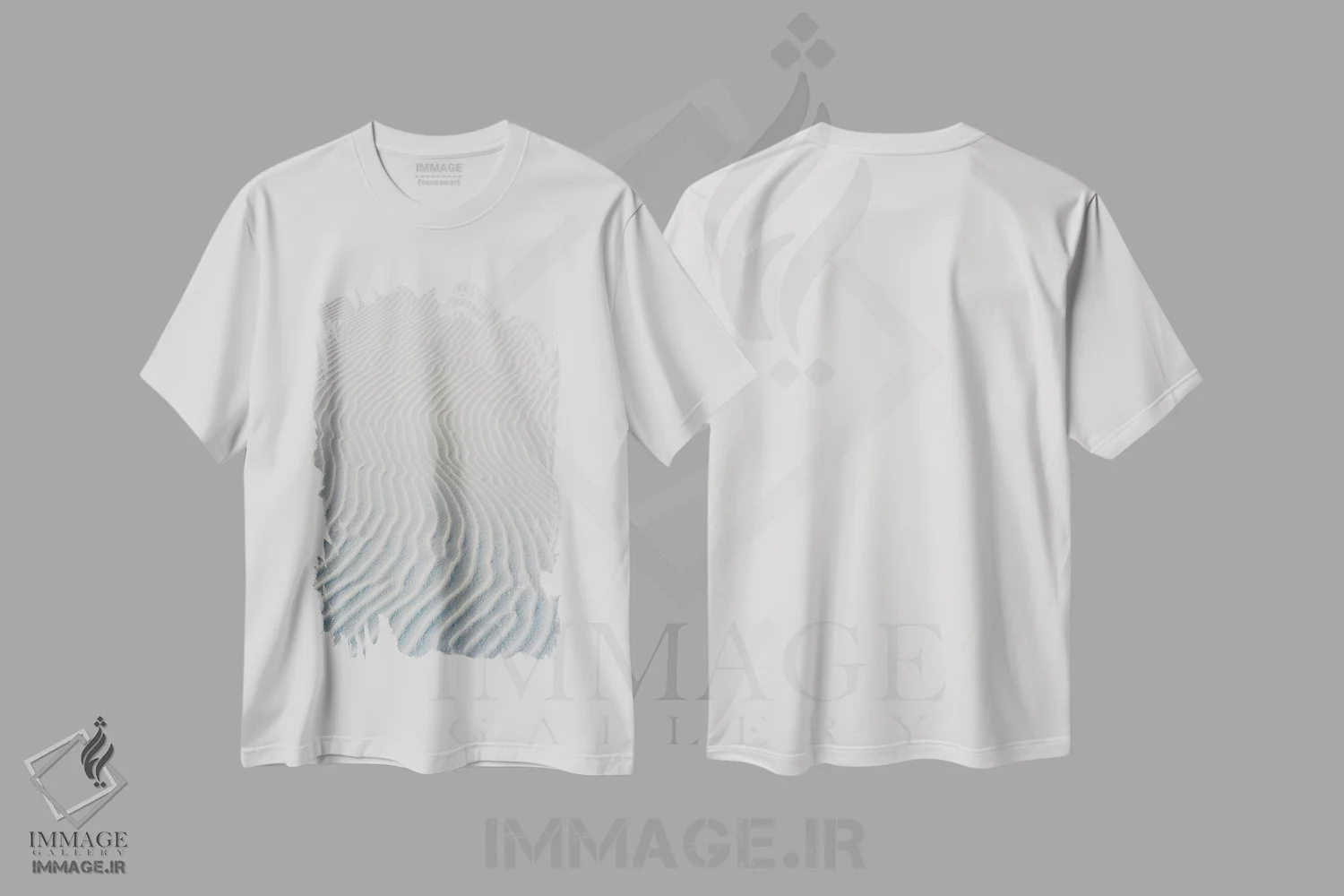 تیشرت سفید طرح دار تپه های شنی سفید نیومکزیکو شماره دو، مدیوم اثر بثانی یانگ | فروشگاه ایماژ