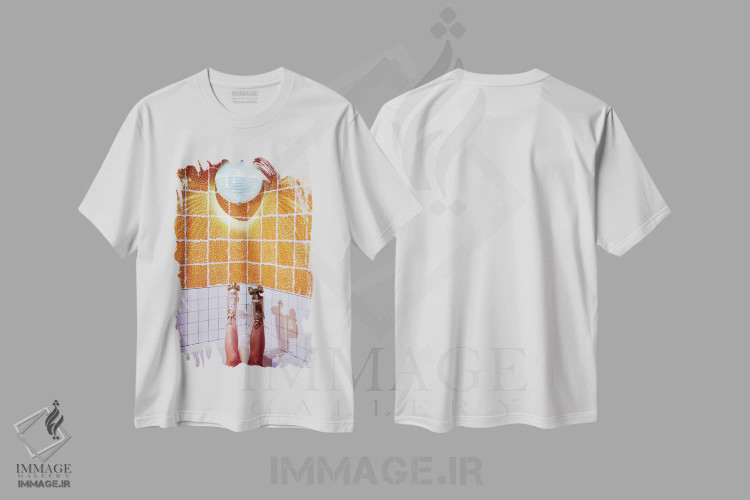 تیشرت سفید طرح دار شب اسکیت دیسکو، مدیوم اثر بثانی یانگ | immage.ir