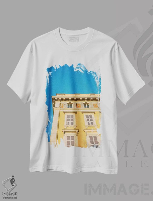 تیشرت سفید طرح دار نیس فرانسه شماره سیزده، مدیوم اثر بثانی یانگ | فروشگاه ایماژ