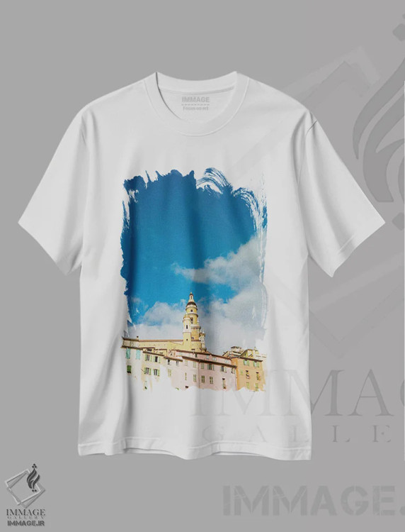 تیشرت سفید طرح دار مانتون فرانسه شماره سه، مدیوم اثر بثانی یانگ | immage.ir