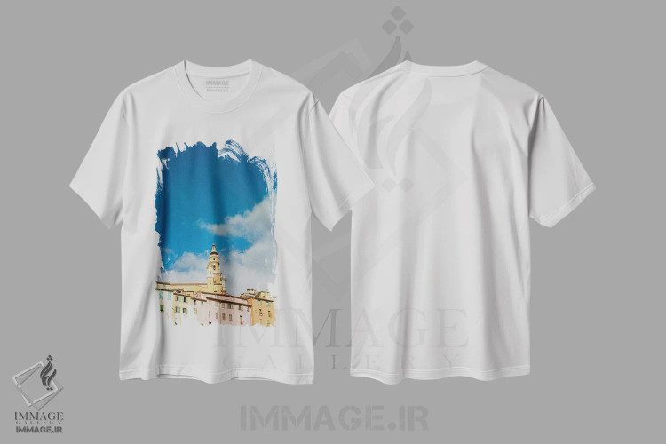 تیشرت سفید طرح دار مانتون فرانسه شماره سه، مدیوم اثر بثانی یانگ | immage.ir