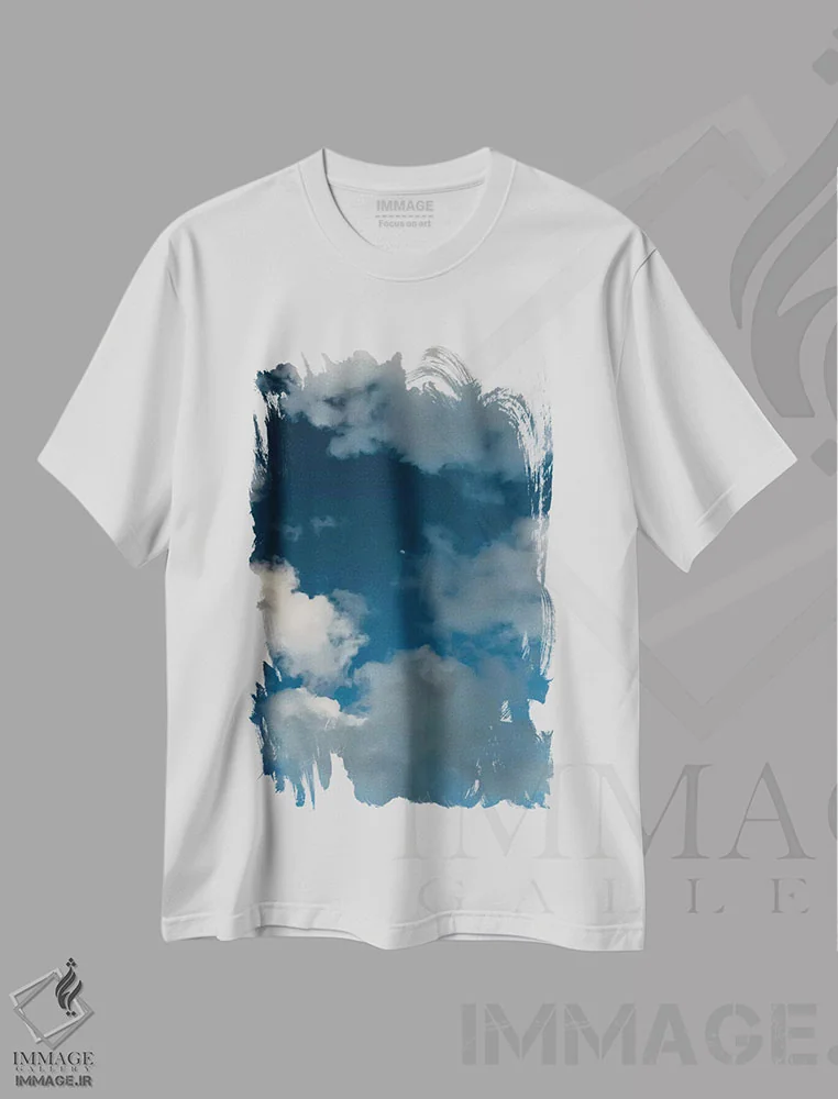 تیشرت سفید طرح دار ماه ساحل آمالفی، مدیوم اثر بثانی یانگ | immage.ir