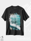تیشرت مشکی طرح دار آب ساحل آمالفی شماره چهارده، مدیوم اثر بثانی یانگ | immage.ir