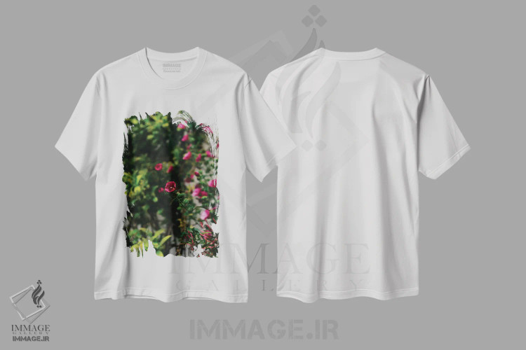 تیشرت سفید طرح دار شکوفه های پوزیتانو شماره چهار، مدیوم اثر بثانی یانگ | immage.ir