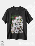 تیشرت مشکی طرح دار شکوفه های پوزیتانو شماره پنج، مدیوم اثر بثانی یانگ | فروشگاه ایماژ