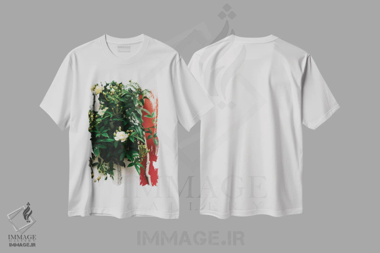 تیشرت سفید طرح دار شکوفه های پوزیتانو شماره یک، مدیوم اثر بثانی یانگ | immage.ir