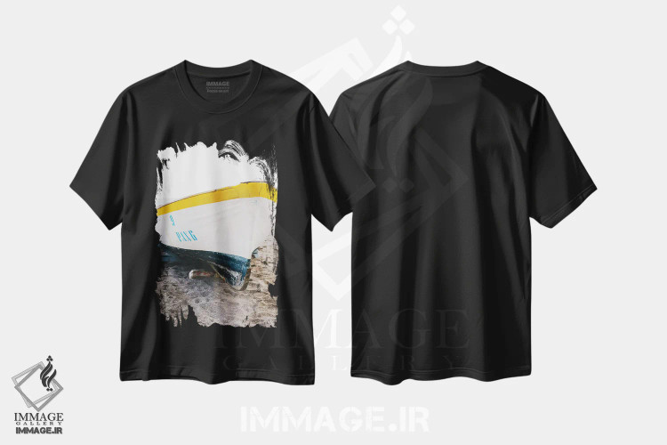 تیشرت مشکی طرح دار قایق پوزیتانو، مدیوم اثر بثانی یانگ | immage.ir