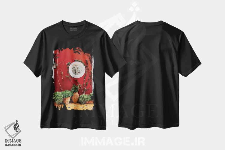 تیشرت مشکی طرح دار پوزیتانو شماره دو، مدیوم اثر بثانی یانگ | فروشگاه ایماژ