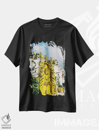 تیشرت مشکی طرح دار پوزیتانو نُه، مدیوم اثر بثانی یانگ | فروشگاه ایماژ