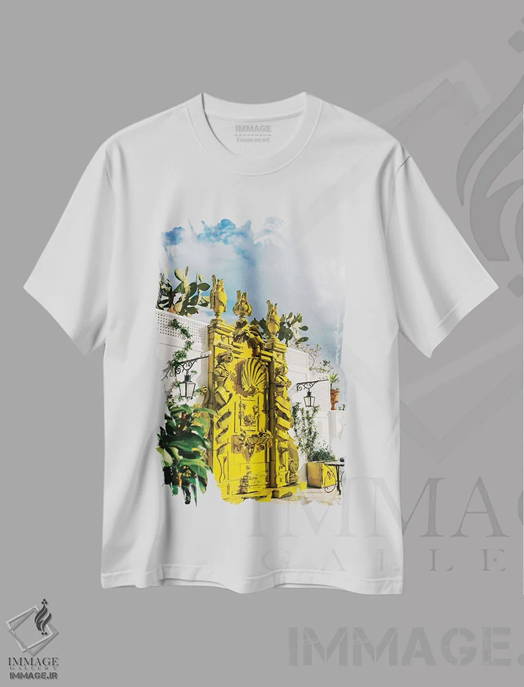 تیشرت سفید طرح دار پوزیتانو نُه، مدیوم اثر بثانی یانگ | immage.ir