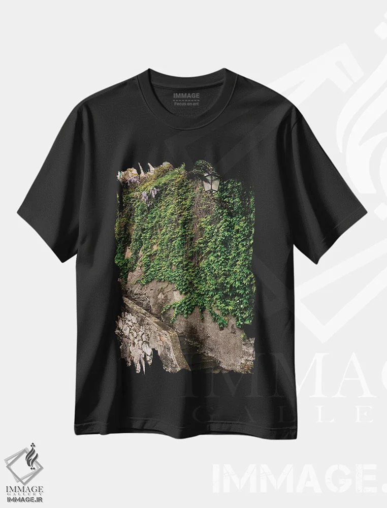 تیشرت مشکی طرح دار پوزیتانو پنج، مدیوم اثر بثانی یانگ | immage.ir
