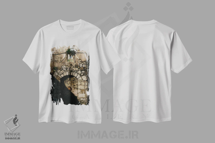 تیشرت سفید طرح دار پوزیتانو هشت، مدیوم اثر بثانی یانگ | immage.ir