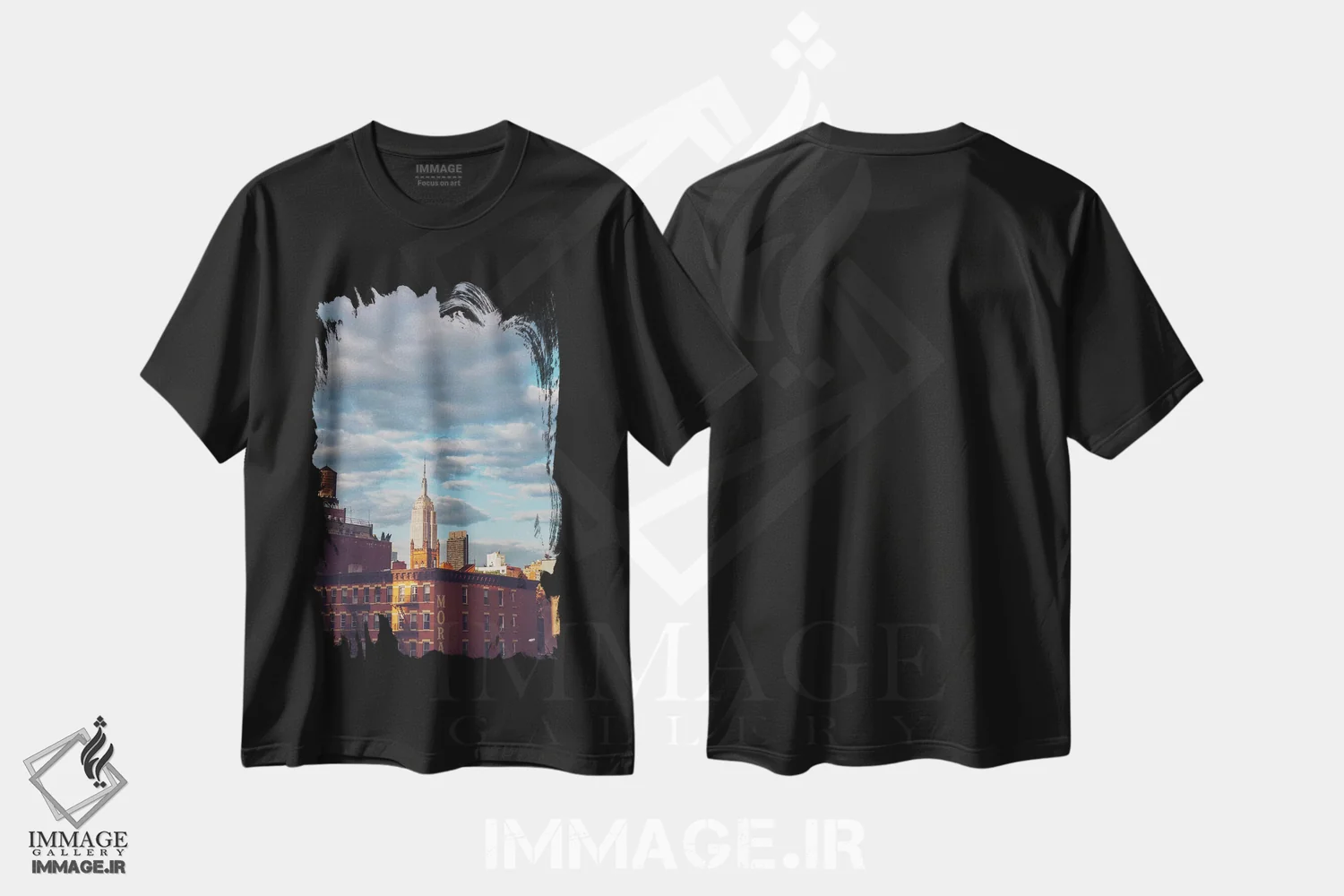 تیشرت مشکی طرح دار امپایر استیت، مدیوم اثر بثانی یانگ | immage.ir