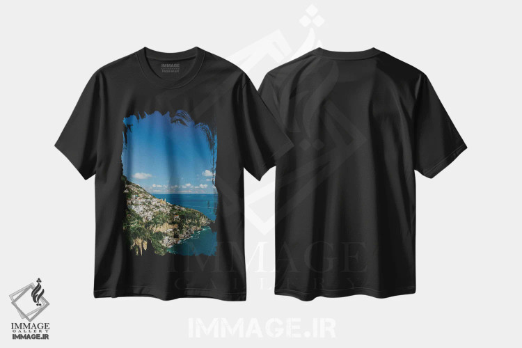 تیشرت مشکی طرح دار پرایانو، ایتالیا دو، مدیوم اثر بثانی یانگ | فروشگاه ایماژ