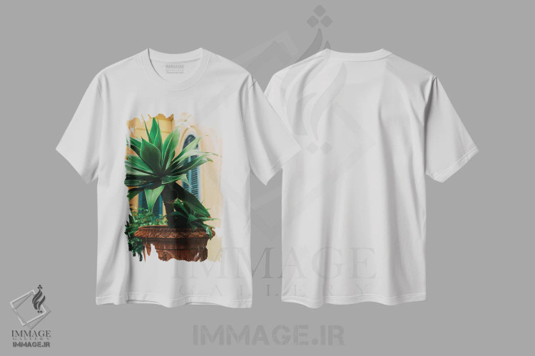 تیشرت سفید طرح دار پوزیتانوی بارانی نُه، مدیوم اثر بثانی یانگ | immage.ir