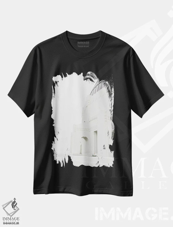 تیشرت مشکی طرح دار رصدخانهٔ گریفیت، مدیوم اثر بثانی یانگ | فروشگاه ایماژ