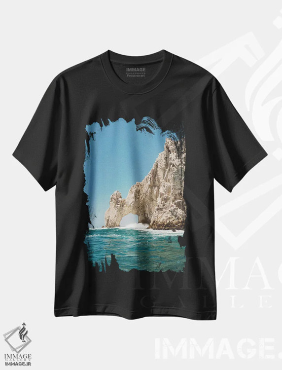 تیشرت مشکی طرح دار طاق کبو سن لوکاس سه، مدیوم اثر بثانی یانگ | فروشگاه ایماژ