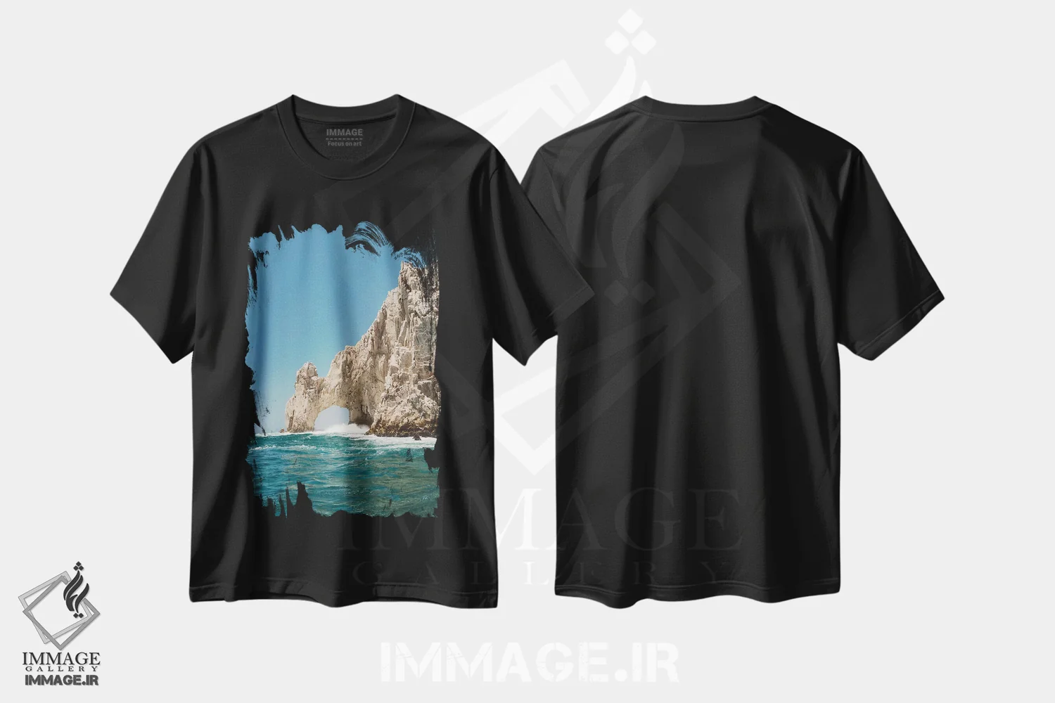 تیشرت مشکی طرح دار طاق کبو سن لوکاس سه، مدیوم اثر بثانی یانگ | فروشگاه ایماژ