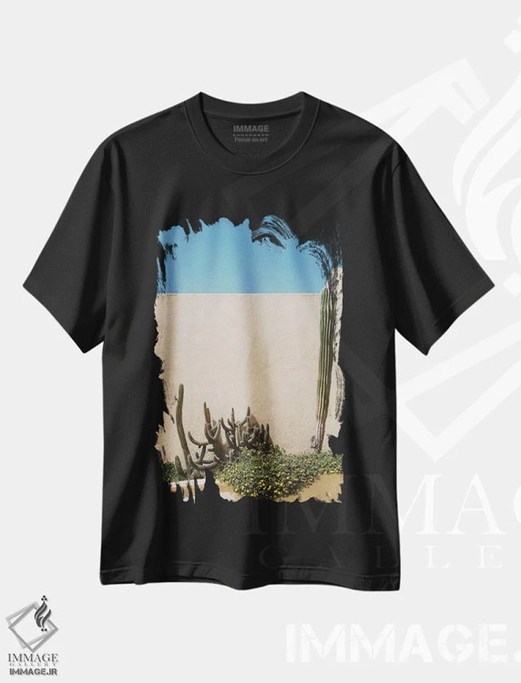 تیشرت مشکی طرح دار معماری کبو چهار، مدیوم اثر بثانی یانگ | immage.ir