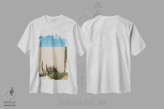 تیشرت سفید طرح دار معماری کبو چهار، مدیوم اثر بثانی یانگ | فروشگاه ایماژ