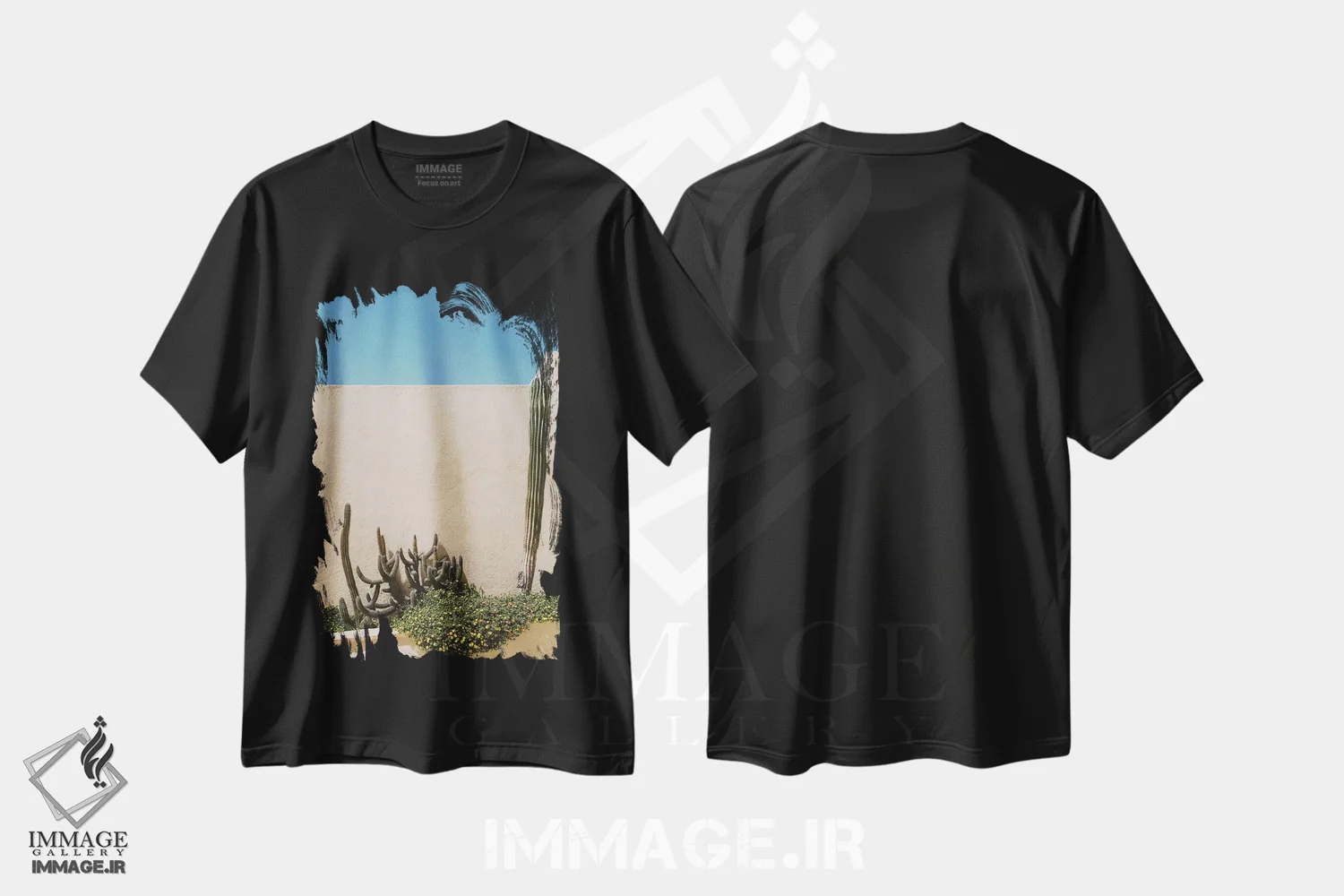 تیشرت مشکی طرح دار معماری کبو چهار، مدیوم اثر بثانی یانگ | immage.ir