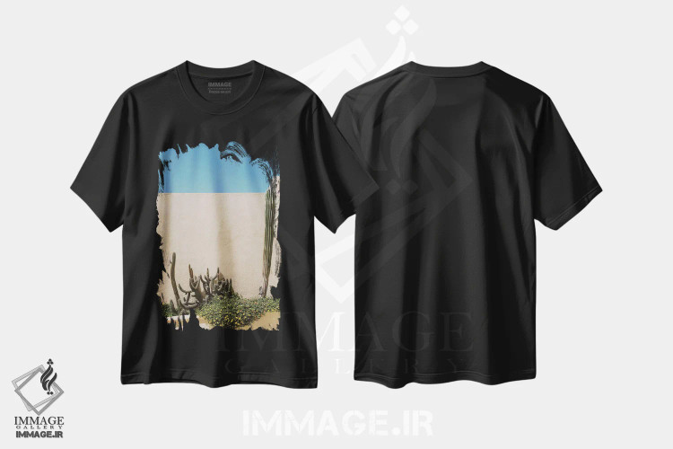 تیشرت مشکی طرح دار معماری کبو چهار، مدیوم اثر بثانی یانگ | immage.ir