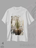 تیشرت سفید طرح دار کاکتوس کبو هشت، مدیوم اثر بثانی یانگ | immage.ir
