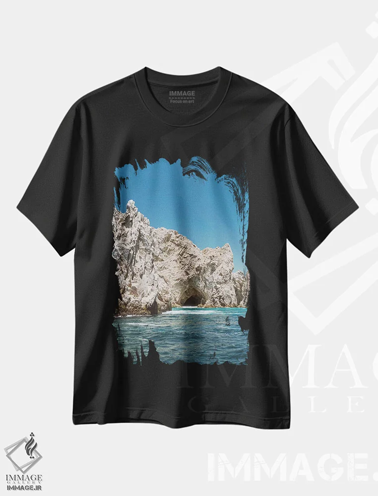 تیشرت مشکی طرح دار غار کبو دو، مدیوم اثر بثانی یانگ | immage.ir