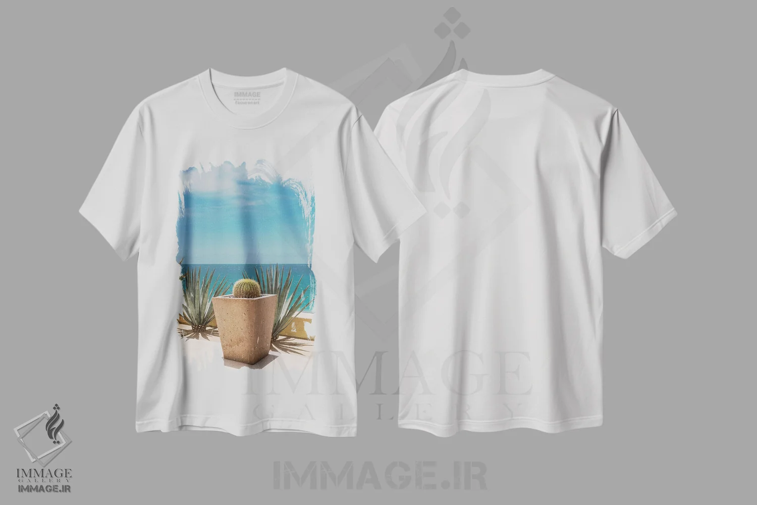 تیشرت سفید طرح دار کاکتوس کبو، مدیوم اثر بثانی یانگ | immage.ir