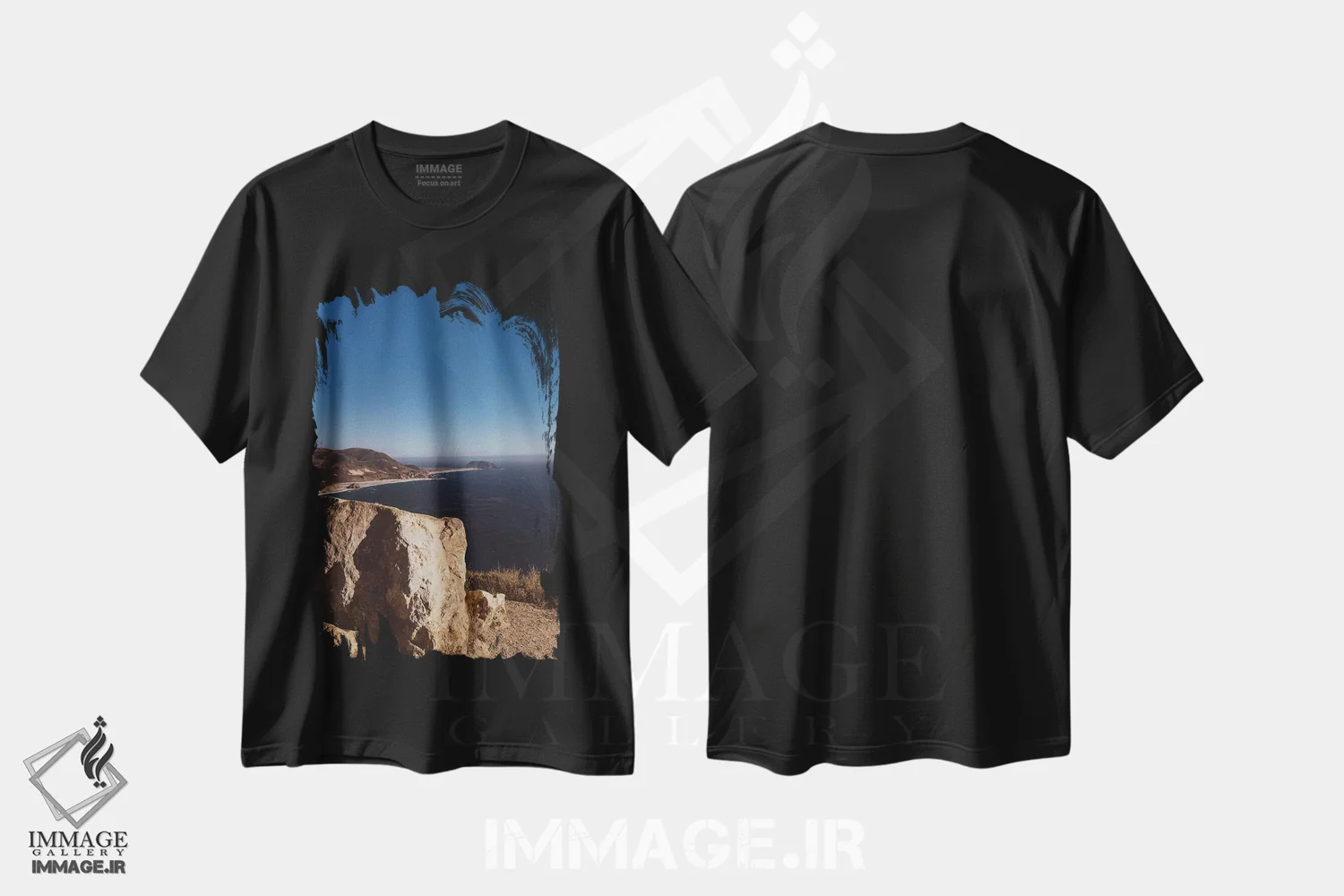 تیشرت مشکی طرح دار بیگ سور، کالیفرنیا سه، مدیوم اثر بثانی یانگ | immage.ir