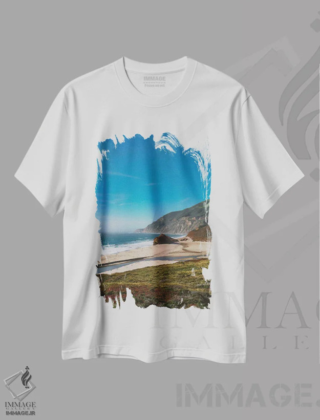 تیشرت سفید طرح دار بیگ سور پنج، مدیوم اثر بثانی یانگ | فروشگاه ایماژ