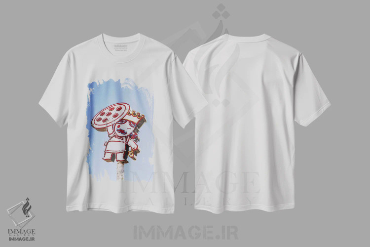 تیشرت سفید طرح دار تکه ای از خانه، مدیوم اثر بثانی یانگ | immage.ir