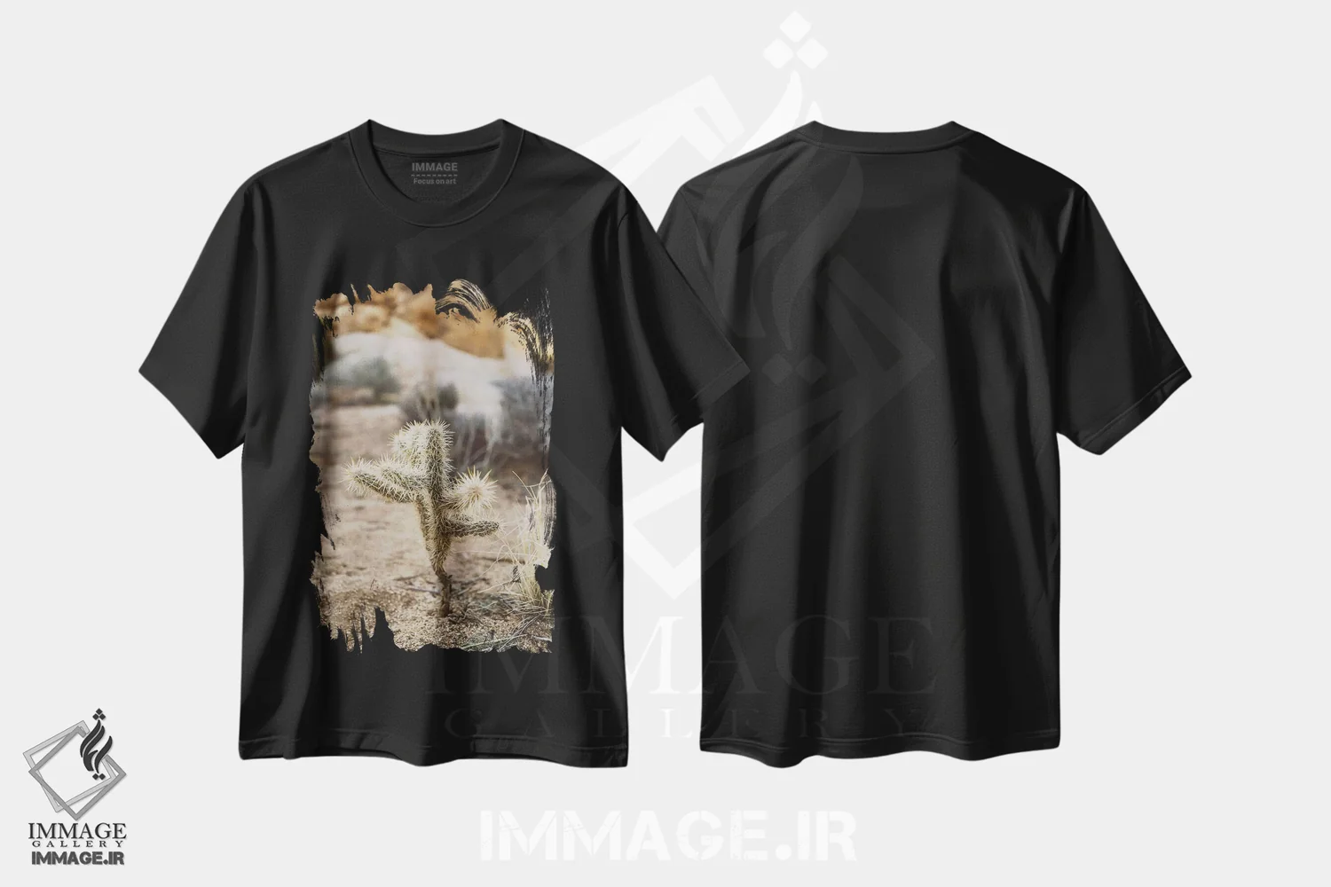 تیشرت مشکی طرح دار پارک ملی جاشوا تری شانزدهم، مدیوم اثر بثانی یانگ | فروشگاه ایماژ