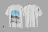 تیشرت سفید طرح دار آسیاب های بادی پالم اسپرینگز پنجم، مدیوم اثر بثانی یانگ | immage.ir
