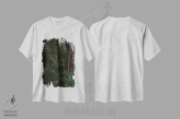 تیشرت سفید طرح دار جنگل سرخ چوب سوم، مدیوم اثر بثانی یانگ | immage.ir