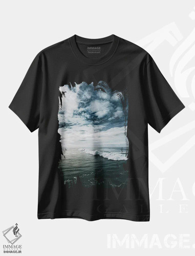 تیشرت مشکی طرح دار ساحل اقیانوسی سن دیگو دوم، مدیوم اثر بثانی یانگ | فروشگاه ایماژ