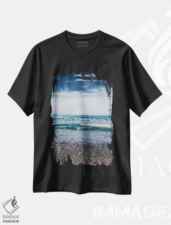 تیشرت مشکی طرح دار سن دیگو - کاج های توری سوم، مدیوم اثر بثانی یانگ | فروشگاه ایماژ