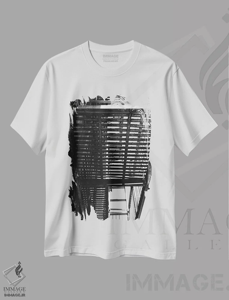 تیشرت سفید طرح دار سان فرانسیسکو پانزدهم، عکاسی سیاه و سفید اثر بثانی یانگ | immage.ir