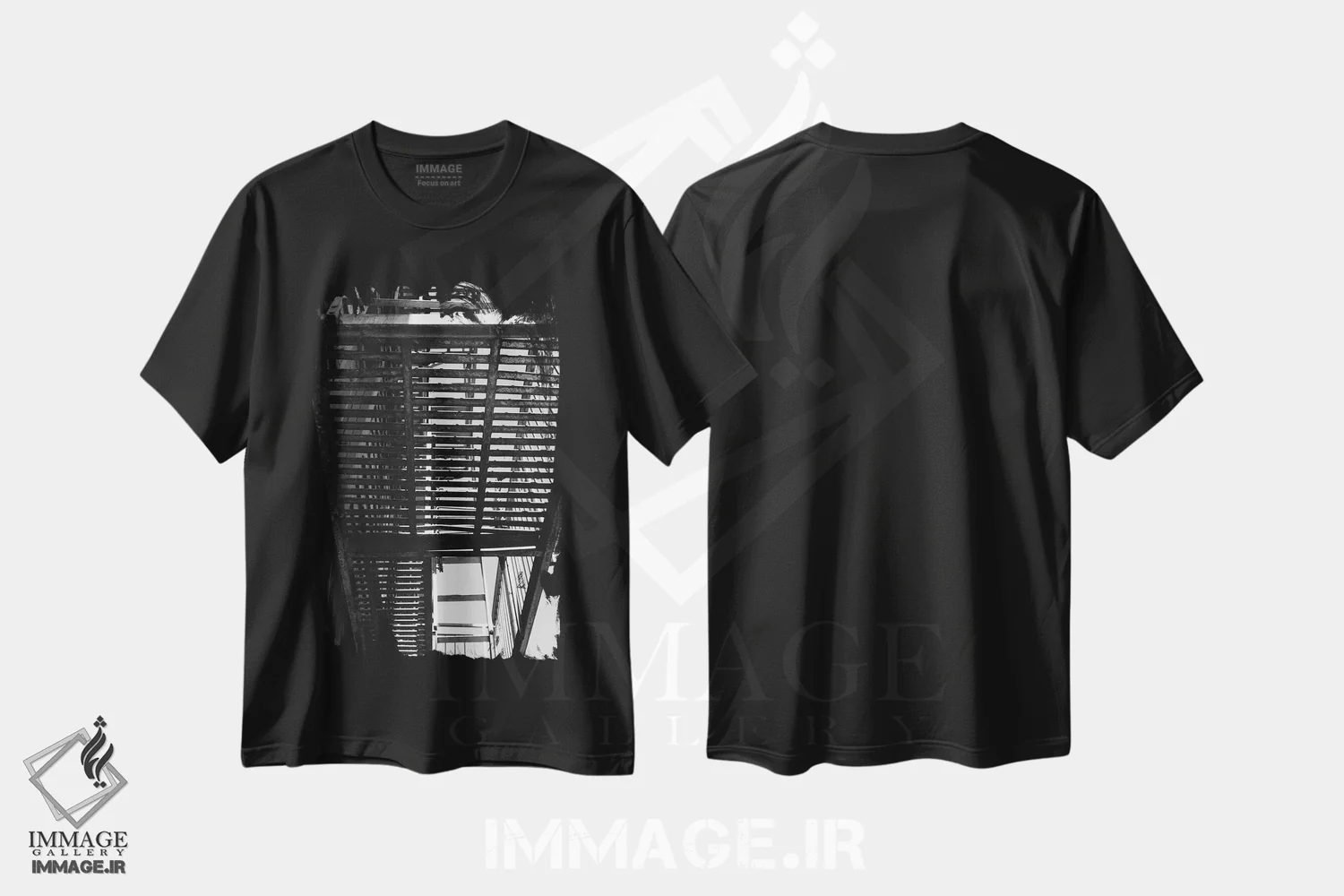تیشرت مشکی طرح دار سان فرانسیسکو پانزدهم، عکاسی سیاه و سفید اثر بثانی یانگ | فروشگاه ایماژ