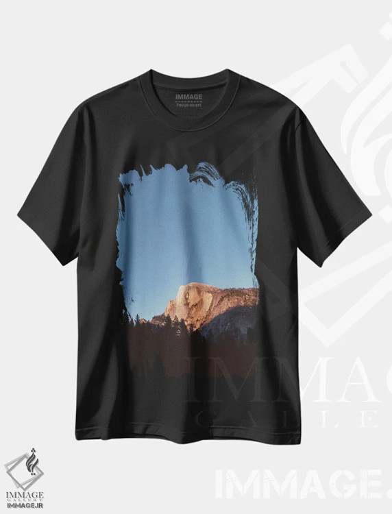 تیشرت مشکی طرح دار غروب هاف دوم، مدیوم اثر بثانی یانگ | immage.ir