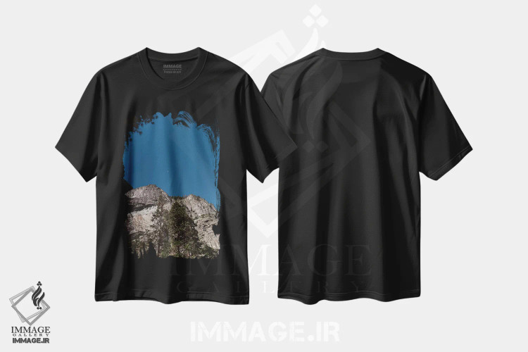 تیشرت مشکی طرح دار ماه یوسیمیتی دوم، مدیوم اثر بثانی یانگ | فروشگاه ایماژ
