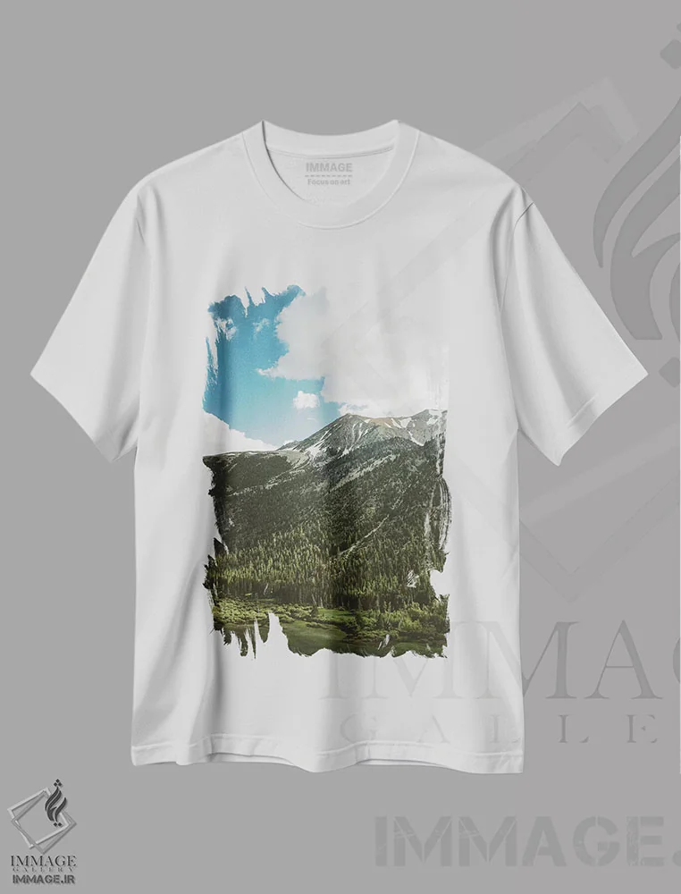 تیشرت سفید طرح دار پارک ملی یوسیمیتی پنجم، مدیوم اثر بثانی یانگ | فروشگاه ایماژ