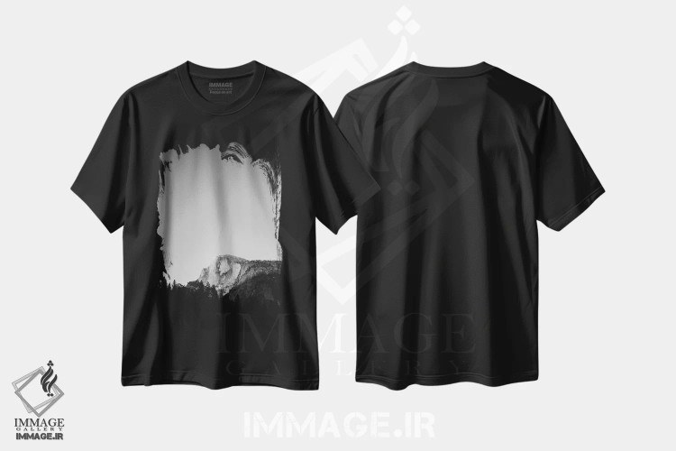 تیشرت مشکی طرح دار پارک ملی یوسیمیتی نهم، عکاسی سیاه و سفید اثر بثانی یانگ | فروشگاه ایماژ