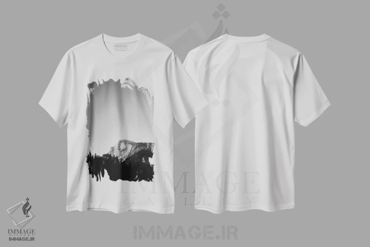 تیشرت سفید طرح دار پارک ملی یوسیمیتی نهم، عکاسی سیاه و سفید اثر بثانی یانگ | immage.ir