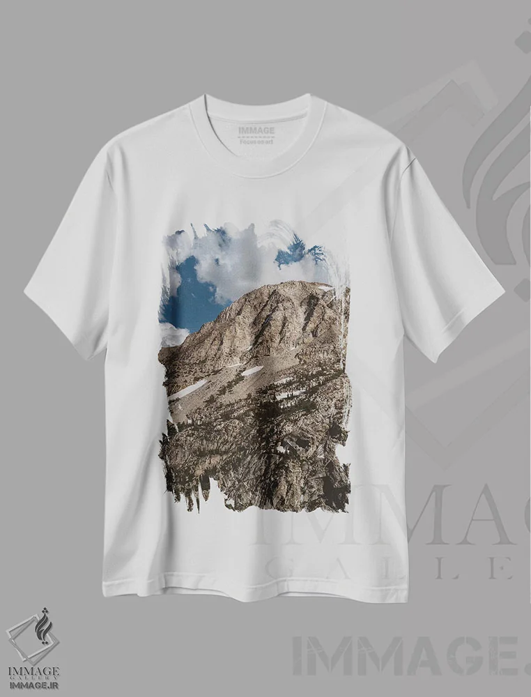 تیشرت سفید طرح دار پارک ملی یوسیمیتی دهم، مدیوم اثر بثانی یانگ | immage.ir