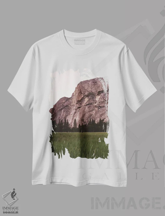 تیشرت سفید طرح دار دره یوسیمیتی، مدیوم اثر بثانی یانگ | فروشگاه ایماژ