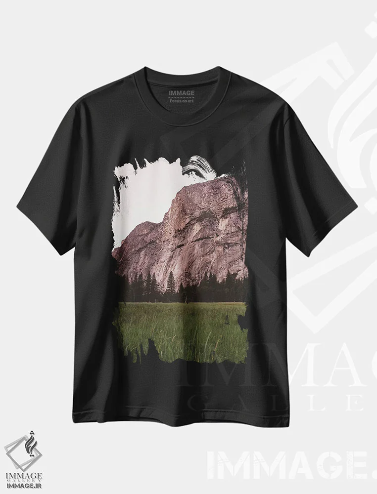 تیشرت مشکی طرح دار دره یوسیمیتی، مدیوم اثر بثانی یانگ | immage.ir