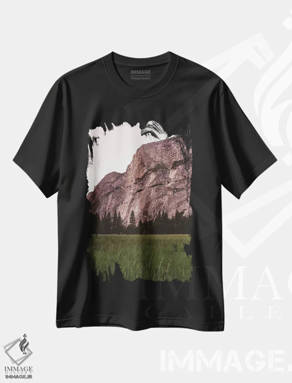 تیشرت مشکی طرح دار دره یوسیمیتی، مدیوم اثر بثانی یانگ | immage.ir
