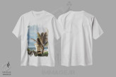 تیشرت سفید طرح دار برج نجات غریق هاوایی، مدیوم اثر بثانی یانگ | immage.ir